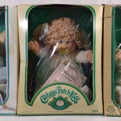 3 1983 & 85 Cabbage Patch Kids Dolls in Box