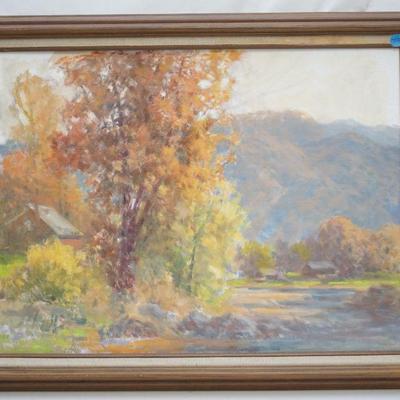GORDON FISCUS (1902-2005) FALL BROWN COUNTY OIL