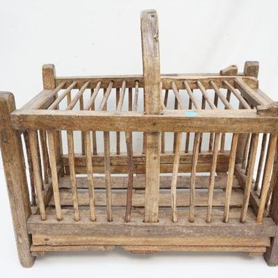 ANTIQUE FRENCH CHICKEN CARRIER