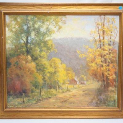 GORDON FISCUS (1902-2005) OCTOBER HILLS OIL