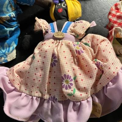 dollsâ€”ethnic, Native American, folk art, Labrador tea dolls, Afro-Caribbean