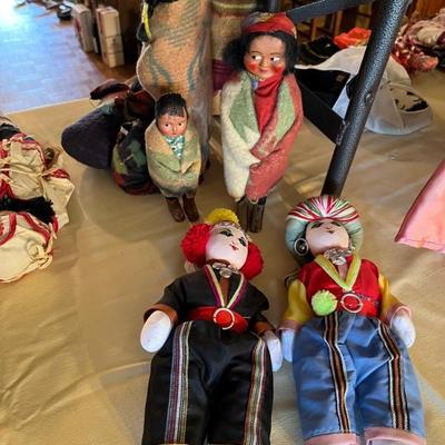 dollsâ€”ethnic, Native American, folk art, Labrador tea dolls, Afro-Caribbean