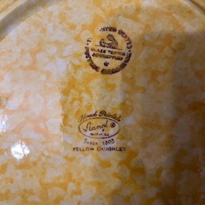 Caughley yellow English stoneware for Tiffany and Co--10 place settings