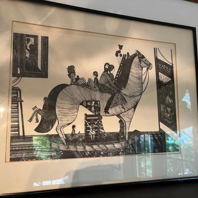 whimsical signed print