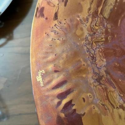large glass bowl by Higgins