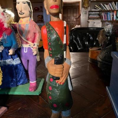 dollsâ€”ethnic, Native American, folk art, Labrador tea dolls, Afro-Caribbean