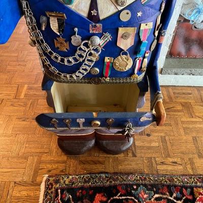 The General by George Suyeoka, painted and carved wood with found objects