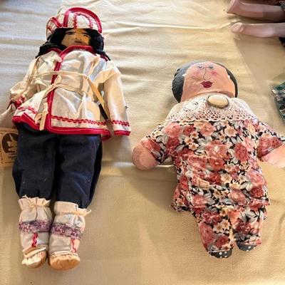 dollsâ€”ethnic, Native American, folk art, Labrador tea dolls, Afro-Caribbean