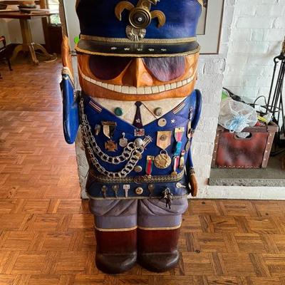 The General by George Suyeoka, painted and carved wood with found objects