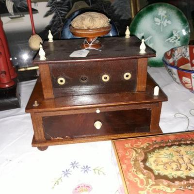 Antique sewing box