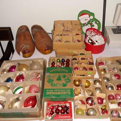 Vintage Shiny Brite and German ornaments