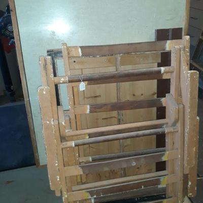 Vintage beach chairs and a wood window 