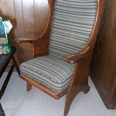 Vintage high back chair from 1930's dentist office lobby