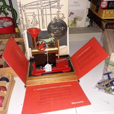 Promotional miniature steam engine from Monsanto 