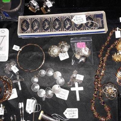 Vintage costume and sterling silver jewelry