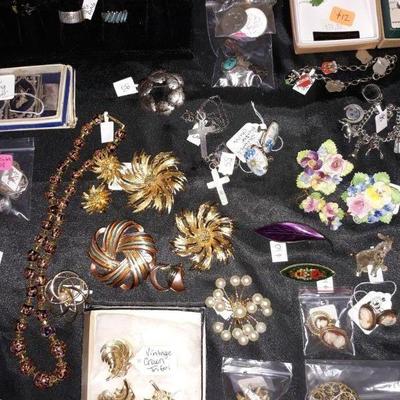 Vintage costume and sterling silver jewelry