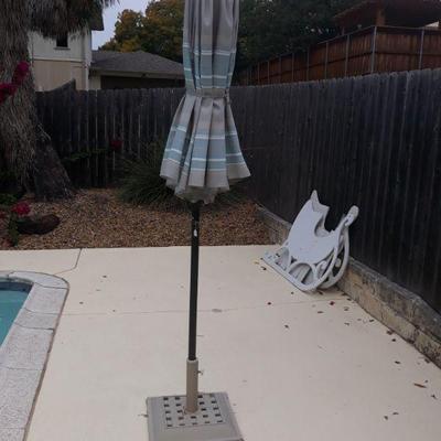 Outdoor umbrella and stand