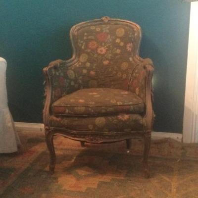 Painted French upholstered 