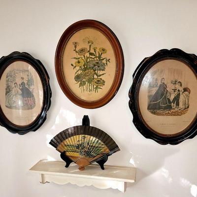 Antique Prints and Fan