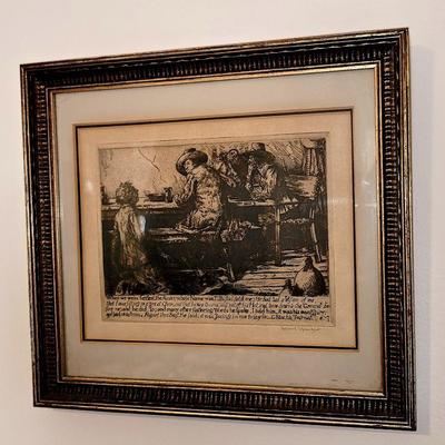 Robert Spence UK 1871-1964 Listed Etching "Repent Jealousy"