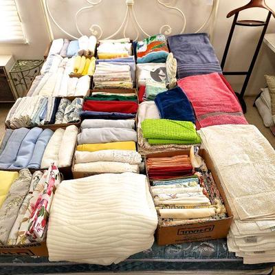 Household Linens: Sheets, Pillowcases, Towels, Spreads, Tablecloths, Napkins