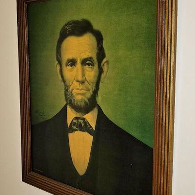Classic Vintage Abraham Lincoln Portrait Print