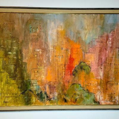 BRUNN 20th Bay Area Original Abstract Impressionist Painting 