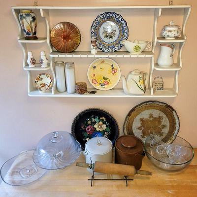 Miscellaneous Kitchen and Serving Wares - Wall Shelf and Spoon Holder