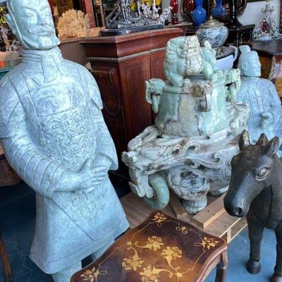 Large Jade Statue, Incense Burner