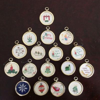 Vintage Cross Stitch Ornaments