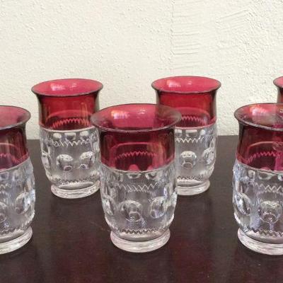 King's Crown Ruby Flashed Tumblers