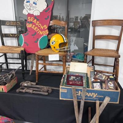 Caned Chairs, Hitchcock Inspired Eastern Origin Chairs, Packer Collectibles