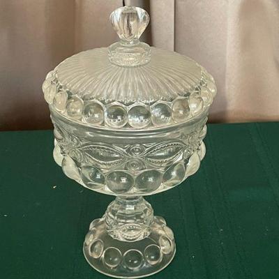 Vintage Pressed Lg. compote candy dish 11