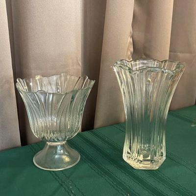 Victorian Celery vase pressed glass