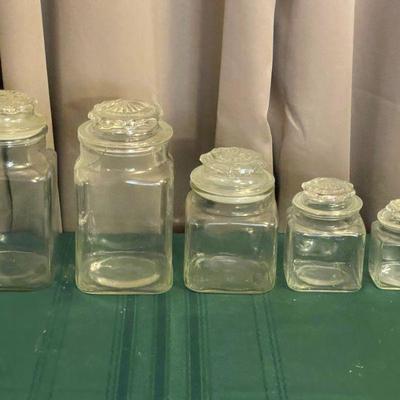  5 Pcs glass storage containers
