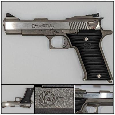 AMT Automag II  .22 rimfire magnum stainless w/2 Mags