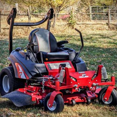 This is a Ferris 52" cut commercial mower (2016 Model) That cuts like a dream.  includes front spring suspension and even a tow...