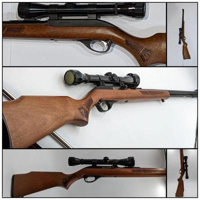 This 22LR with scope is a Marlin Model 60 Squirrel Stock
