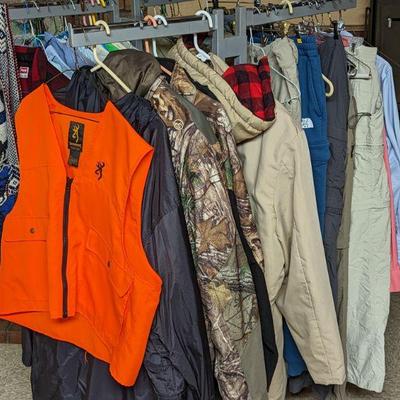 loads of hunting and outdoor clothes!