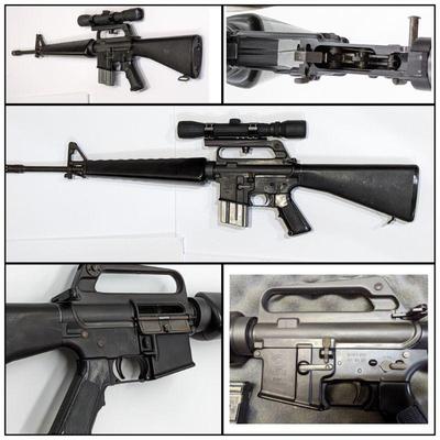 Pre-ban Olympic Arms AR-15 with scope and scope rail and 3 -20 Round Mags.  This AR is set up like an M-16A1, and features the very hard...