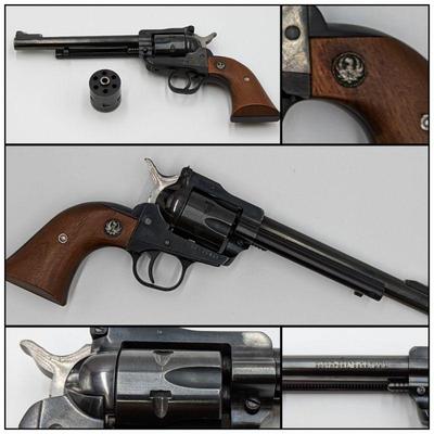 Ruger Security Six convertible .22 LR and .22LMR.  Includes original Ruger leather holster and 2 cylinders (LR and Mag) 