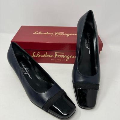 Salvatore Ferragamo Leather & Patent Women's Shoes 9B