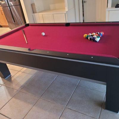 Eight foot pool table