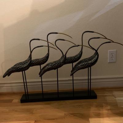 Mixed Metal Herron Sculpture
