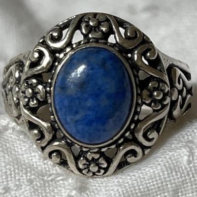 Sterling Silver & Lapis Carolyn Pollack Relios Ring, Size 8