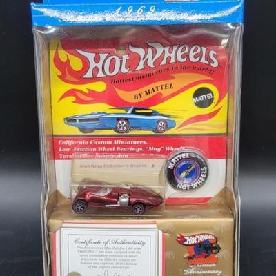 Hot Wheels Red Line: 1969 Authentic Commemorative Replica w/ COA
