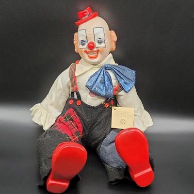 Hand Crafted Collectable: Musical Porcelain Clown