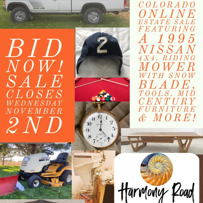 Go to Harmonyroadestates.com to bid