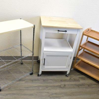 3 Kitchen Rolling Carts
