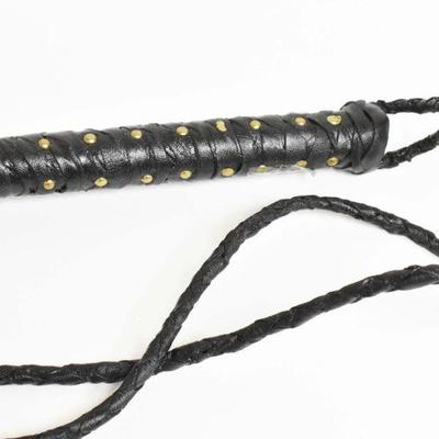 8 Foot Braded Leather Bullwhip